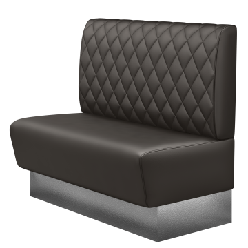 DENVER | Gastrobank | B:H 100 x 103 cm | Braun | Raute | Leder