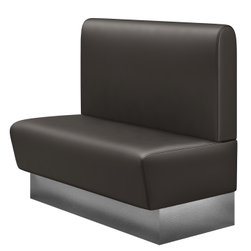 DENVER | Gastrobank | B:H 100 x 103 cm | Braun | Glatt/ Rund | Leder
