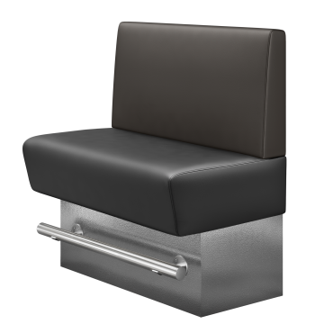 DENVER BIG | Gastro Hochbank | B:H 100 x 136 cm | Braun | Glatt | Leder