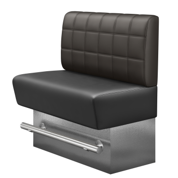 DENVER BIG | Gastro Hochbank | B:H 100 x 126 cm | Braun | Blocks | Leder