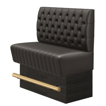 MATILDA | Gastro Hochbank | B:H 100 x 126 cm | Braun | Chesterfield | Leder