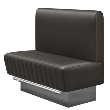 MATILDA | Gastro Hochbank | B:H 100 x 136 cm | Braun | Glatt/ Rund | Leder