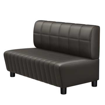 MATILDA | Gastro Lounge Bench | H: 100 x 74 cm | Brown | Blocks | Leather