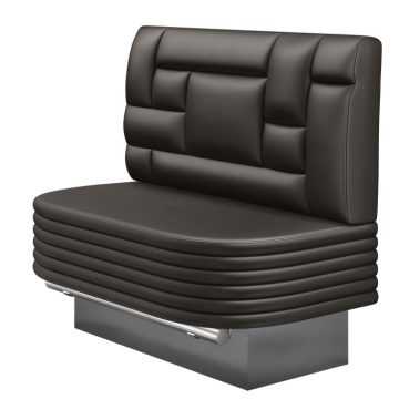 MATTHIAS | Gastro Hochbank | B:H 100 x 126 cm | Braun | Tetris Design | Leder