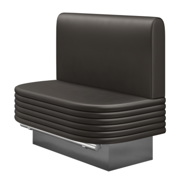 MATTHIAS | Gastro Hochbank | B:H 100 x 136 cm | Braun | Glatt/ Rund | Leder