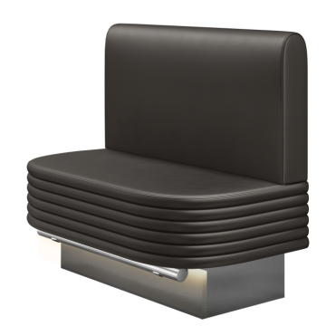 MATTHIAS | Gastro Hochbank | B:H 100 x 136 cm | Braun | Glatt/ Rund | Leder | LED
