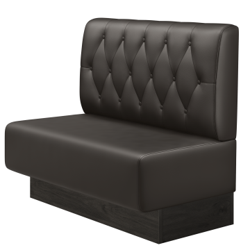 MELISSA | Gastrobank | B:H 100 x 103 cm | Braun | Chesterfield Raute | Leder