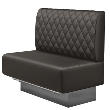 MELISSA | Gastro Hochbank | B:H 100 x 136 cm | Braun | Raute | Leder