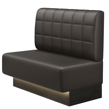 MELISSA | Gastrobank | B:H 100 x 103 cm | Braun | Blocks | Leder | LED