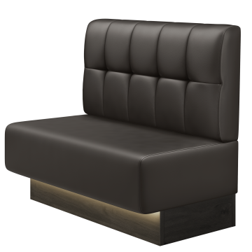 MELISSA | Gastrobank | B:H 100 x 103 cm | Braun | Button | Leder | LED