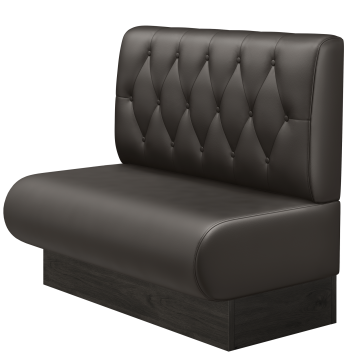 NINVA | Gastrobank | B:H 100 x 103 cm | Braun | Chesterfield Raute | Leder