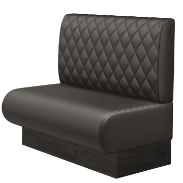 NINVA | Gastrobank | B:H 100 x 103 cm | Braun | Raute | Leder