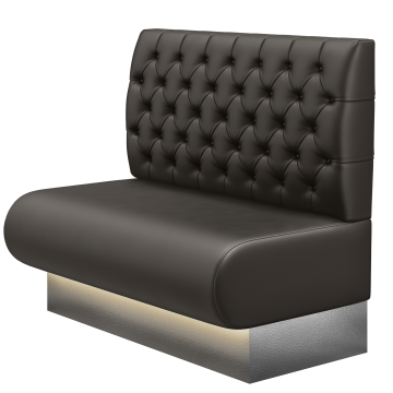 NINVA | Gastrobank | B:H 100 x 103 cm | Braun | Chesterfield | Leder | LED