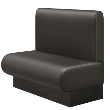 NINVA | Gastrobank | B:H 100 x 103 cm | Braun | Glatt/ Rund | Leder