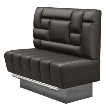 TANJA | Gastro Hochbank | B:H 100 x 136 cm | Braun | Tetris Design | Leder