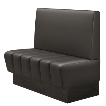 TANJA | Gastrobank | B:H 100 x 103 cm | Braun | Glatt/ Eckig | Leder