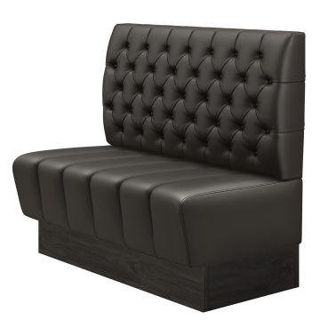 TANJA | Gastrobank | B:H 100 x 103 cm | Braun | Chesterfield | Leder