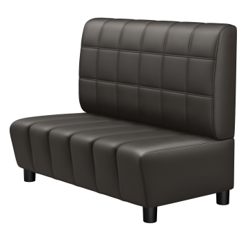 TANJA | Gastro Lounge Bank | B:H 100 x 94 cm | Braun | Blocks | Leder
