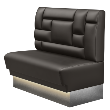 TATJANA | Gastrobank | B:H 100 x 103 cm | Braun | Tetris Design | Leder | LED