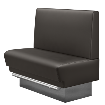 TATJANA | Gastro Hochbank | B:H 100 x 136 cm | Braun | Glatt | Leder