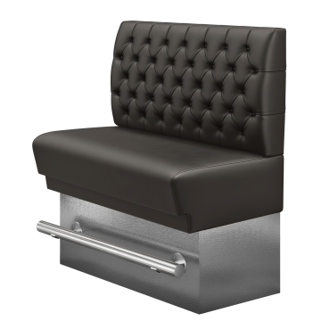TATJANA | Gastro Hochbank | B:H 100 x 126 cm | Braun | Chesterfield | Leder