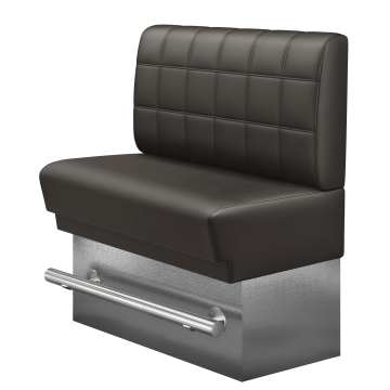 TATJANA | Gastro Hochbank | B:H 100 x 136 cm | Braun | Blocks | Leder