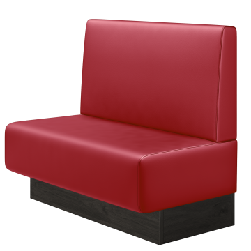 MELISSA | Gastrobank | B:H 100 x 103 cm | Rot | Glatt/ Eckig | Leder