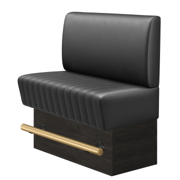 MATILDA | Gastro Hochbank | B:H 100 x 126 cm | Schwarz | Glatt | Leder
