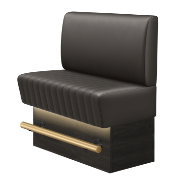MATILDA | Gastro Hochbank | B:H 100 x 136 cm | Braun | Glatt | Leder | LED