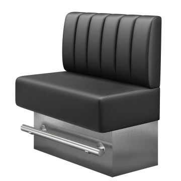 MELISSA | Gastro Hochbank | B:H 100 x 136 cm | Schwarz | Gestreift | Leder