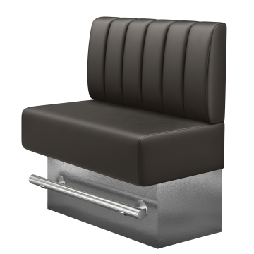 MELISSA | Gastro Hochbank | B:H 100 x 136 cm | Braun | Gestreift | Leder