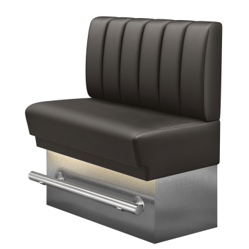 TATJANA | Gastro Hochbank | B:H 100 x 136 cm | Braun | Gestreift | Leder | LED