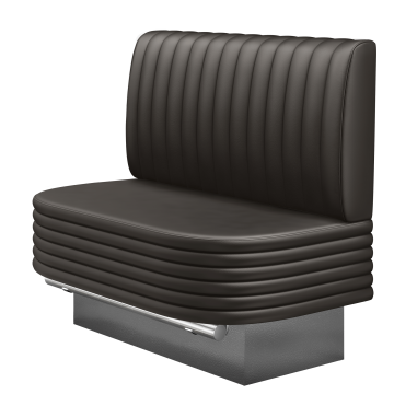 MATTHIAS | Gastro Hochbank | B:H 100 x 126 cm | Braun | Gestreift | Leder