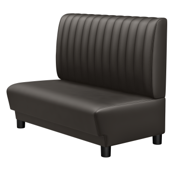 TATJANA | Gastro Lounge Bank | B:H 100 x 94 cm | Braun | Gestreift | Leder