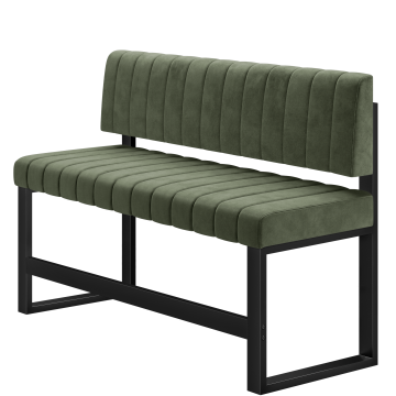 Allen | Hochbank | B:H 100 x 92 cm | Grün | Gestreift | Samt