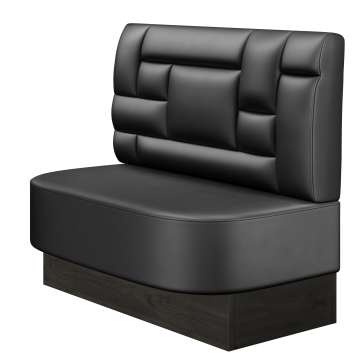 THOMAS | Gastrobank | B:H 100 x 103 cm | Schwarz | Tetris Design | Leder