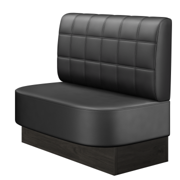 THOMAS | Gastrobank | B:H 100 x 103 cm | Schwarz | Blocks | Leder