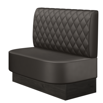 THOMAS | Gastrobank | B:H 100 x 103 cm | Braun | Raute | Leder