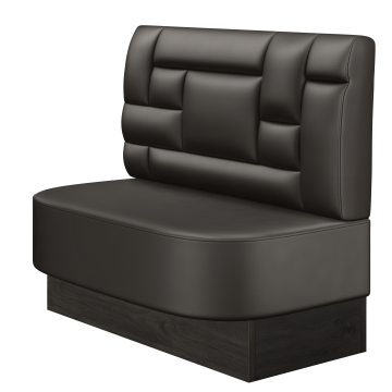 THOMAS | Gastrobank | B:H 100 x 103 cm | Braun | Tetris Design | Leder