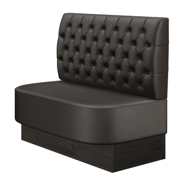 THOMAS | Gastrobank | B:H 100 x 103 cm | Braun | Chesterfield | Leder