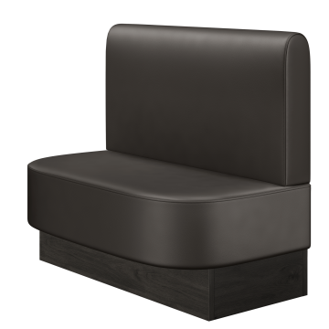 THOMAS | Gastrobank | B:H 100 x 103 cm | Braun | Glatt/ Rund | Leder