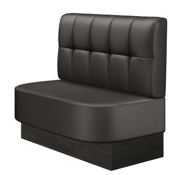 THOMAS | Gastrobank | B:H 100 x 103 cm | Braun | Button | Leder