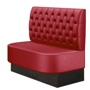 THOMAS | Gastrobank | B:H 100 x 103 cm | Rot | Chesterfield | Leder