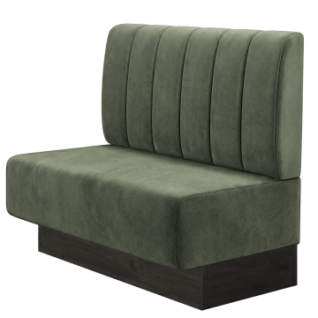 MELISSA | Gastrobank | B:H 100 x 103 cm | Grün | Gestreift | Samt