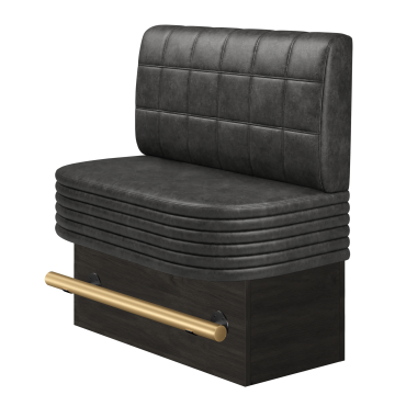 MATTHIAS | Gastro Hochbank | B:H 100 x 126 cm | Schwarz | Blocks | Wildleder