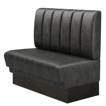 TATJANA | Gastrobank | B:H 100 x 103 cm | Schwarz | Gestreift | Wildleder