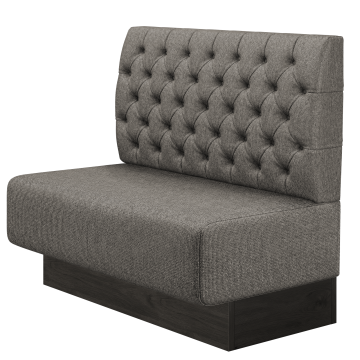 MELISSA | Gastrobank | B:H 100 x 103 cm | Grau | Chesterfield | Stoff/Textil