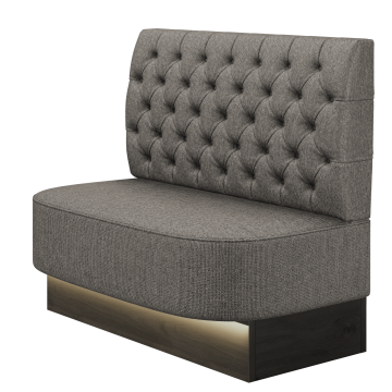 THOMAS | Gastrobank | B:H 100 x 103 cm | Stoff/Textil | Chesterfield | Stoff/Textil | LED