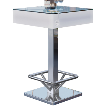 COOZY | LED Club Table haute | L:P:H 70 x 70 x 121 cm | RGB | Accu