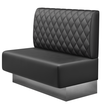 MELISSA | Gastrobank | B:H 100 x 103 cm | Schwarz | Raute | Leder